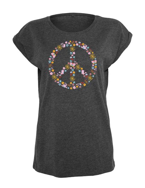 Youth Designz Print-Shirt "Peace Flowers" Damen günstig online kaufen