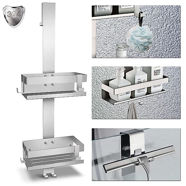 Mucola Duschablage Duschregal ohne Bohren Duschorganizer günstig online kaufen