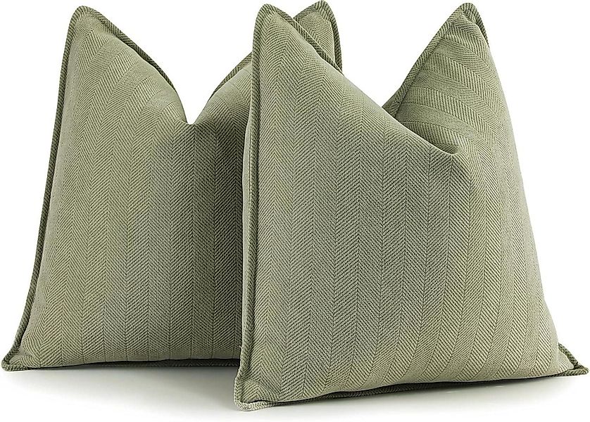 LuxusKollektion Hängedekoration Salbei Grün Chenille Kissenbezug günstig online kaufen