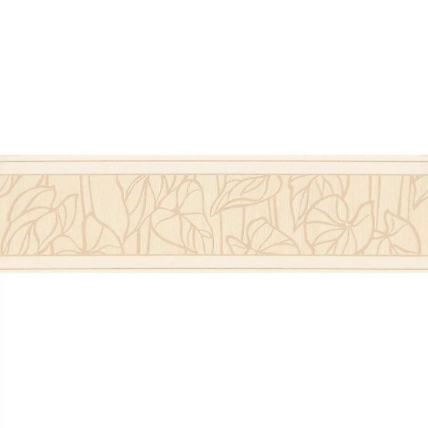 Bricoflor Blätter Tapeten Bordüre in Creme Beige Tapetenbordüre Ideal für W günstig online kaufen