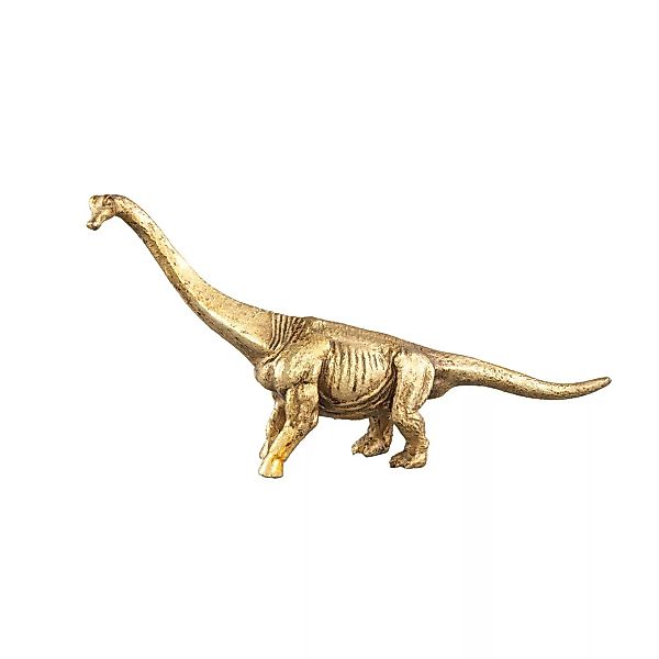 Dino Skulptur Brachiosaurus Statue Dinosaurier Gold günstig online kaufen