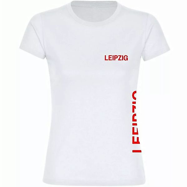 multifanshop T-Shirt Damen Leipzig - Brust & Seite - Frauen günstig online kaufen