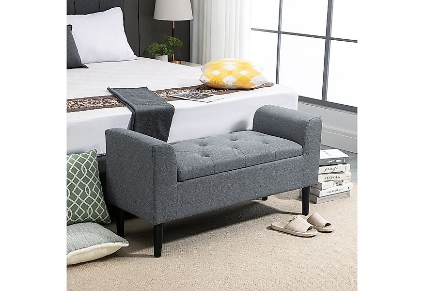 HOMCOM Sitzbank mit Leinenoptik, belastbar bis 130 kg (Polsterbank, 1-St., günstig online kaufen