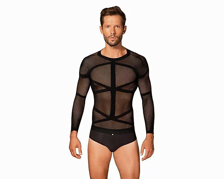 Obsessive Longsleeve Transparentes Long Sleeve Shirt für Männer - schwarz ( günstig online kaufen