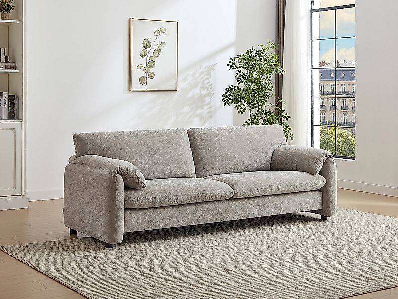 Sofa 3‑Sitzer – Stoff – Grau – OPRALIO günstig online kaufen
