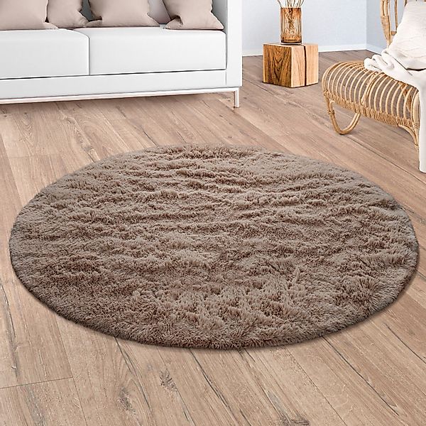 Paco Home Hochflor-Teppich Silky 591, rund, günstig online kaufen