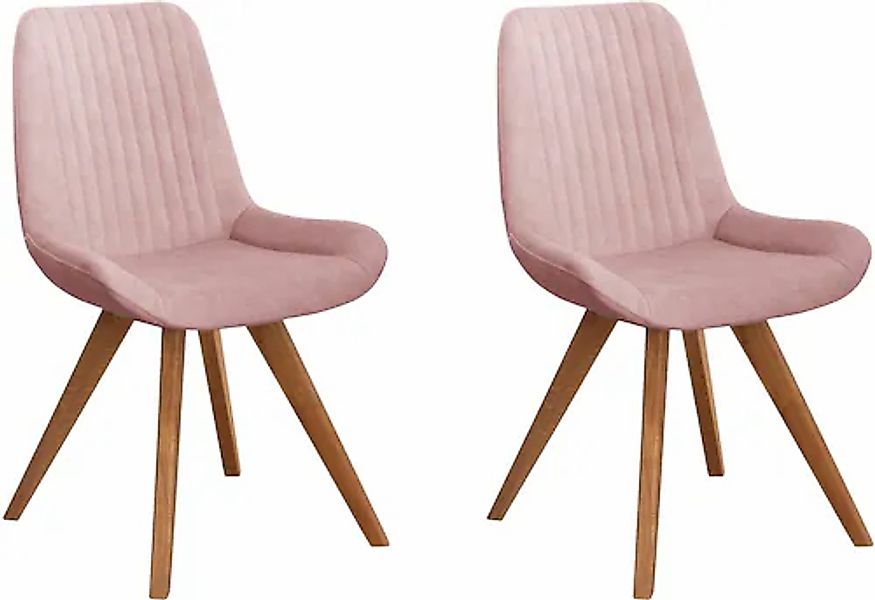Home affaire Schalenstuhl »Bratislava« (Set) 2 Stk.Gestell Eiche massiv geö günstig online kaufen