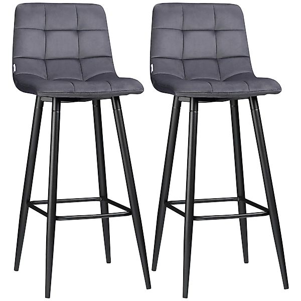 HOMCOM Barhocker Bistrohocker mit Fußstütze (Tresenhocker-Set, günstig online kaufen