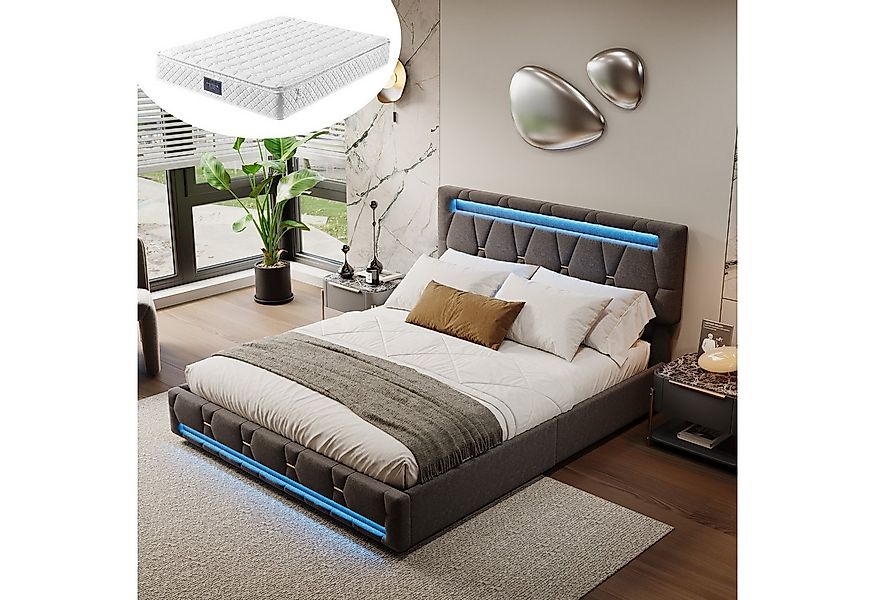 Furnishings Home Polsterbett Stauraumbett Doppelbett, Mit 7-Zonen Federkern günstig online kaufen