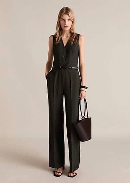 Nadelstreifen-Jumpsuit mit Gürtel günstig online kaufen