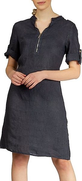 Caspar Sommerkleid SKL037 knielanges Damen Leinenkleid mit Reißverschluss A günstig online kaufen