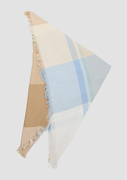 s.Oliver Schal Schal, Dreieckiger Schal aus Viskosemix mit Karomuster günstig online kaufen