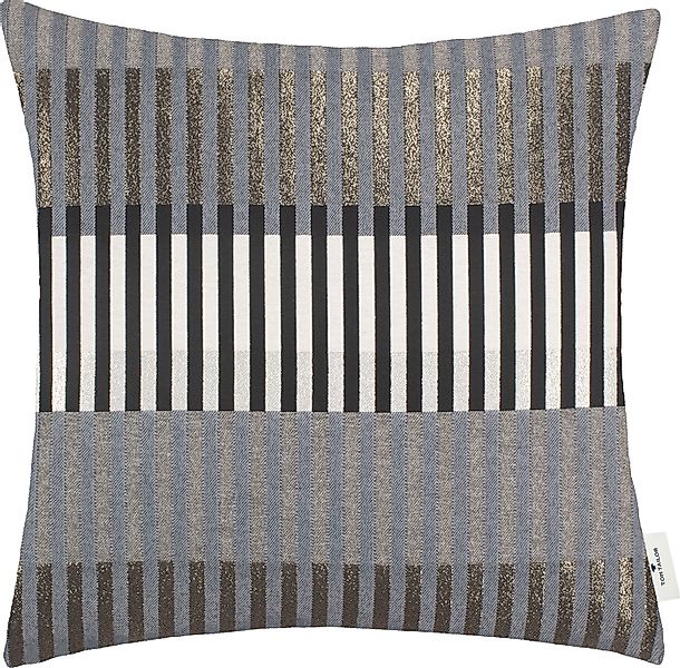 TOM TAILOR HOME Dekokissen »Glamour Stripe«, mit metallischen Effektgarnen, günstig online kaufen