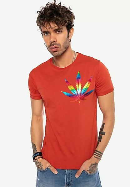 RedBridge T-Shirt legalize it mit Hanfblatt im Regenbogen-Design günstig online kaufen