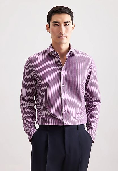 seidensticker Businesshemd "Schwarze Rose" Slim 1/1 Kentkragen Gestreift günstig online kaufen