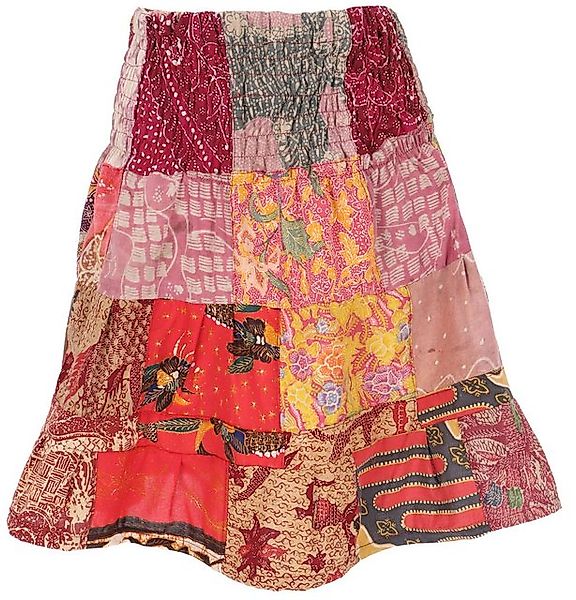 Guru-Shop Minirock Weit schwingender Patchwork Minirock, Boho.. alternative günstig online kaufen