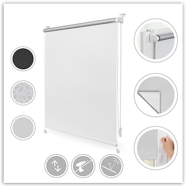 LICHTBLICK ORIGINAL Seitenzugrollo »Verdunkelungsrollo Thermo-Rollo Klemmfi günstig online kaufen
