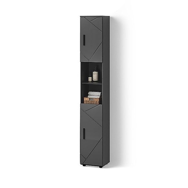 Livinity® Hochschrank Ronco, Anthrazit Hochglanz/Anthrazit, 30 günstig online kaufen