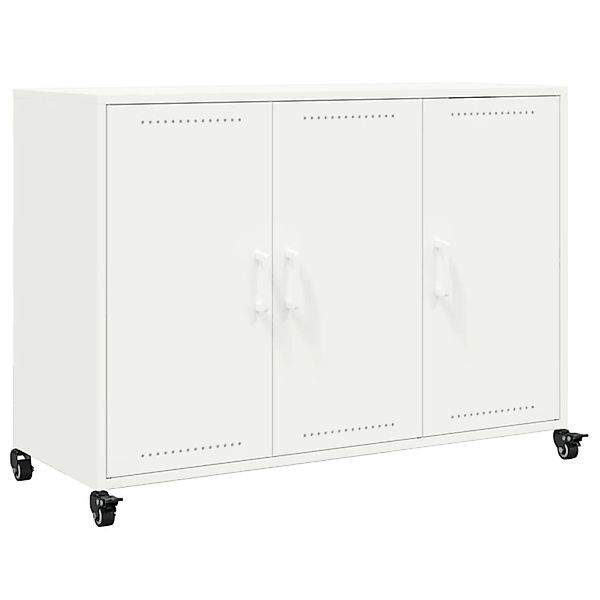 vidaXL Sideboard Weiß 100,5x39x72 cm Stahl 846685 günstig online kaufen