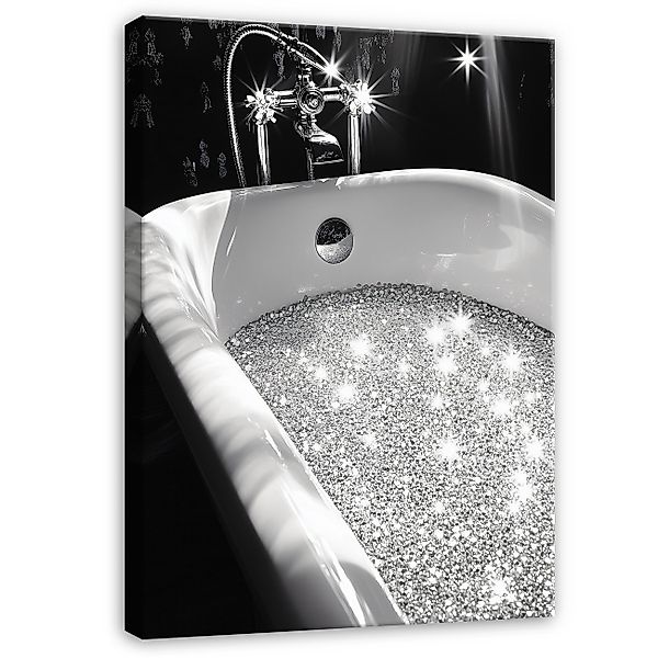Wallarena Leinwandbild Badewanne Glitzer Badezimmer Modern günstig online kaufen