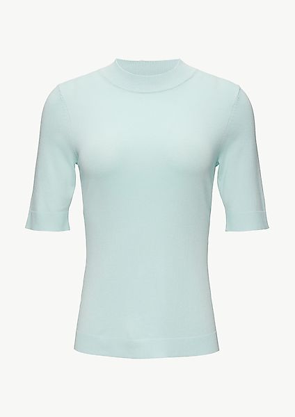 comma Kurzarmshirt Feinstrickpullover aus Viskosemix günstig online kaufen