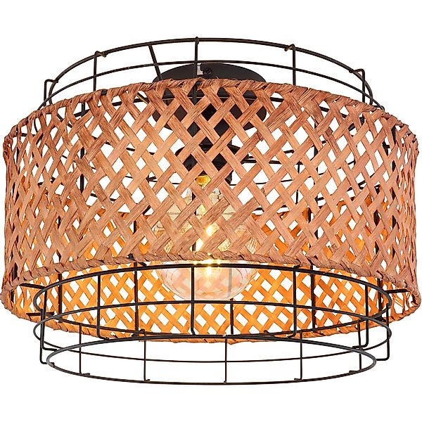 GLOBO LIGHTING Deckenleuchte »GINA« E27 1 Stk. Deckenlampe/Bambus/Geflecht/ günstig online kaufen