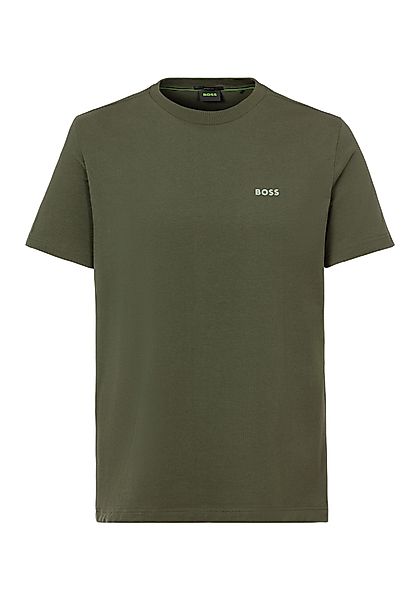 BOSS GREEN Rundhalsshirt Tee mit gummiertem günstig online kaufen