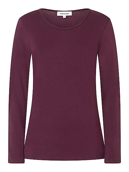MORE&MORE Langarmshirt Basic-Rundhalsshirt günstig online kaufen