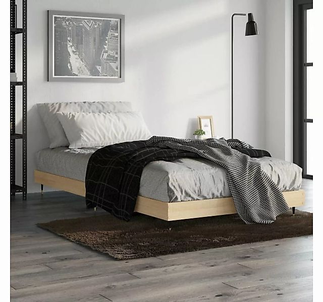 furnicato Bett Bettgestell Sonoma-Eiche 100x200 cm Holzwerkstoff günstig online kaufen