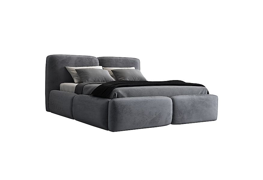 A&J MöbelLand GmbH Polsterbett OLKE-OM mit Bettkasten und Lattenrost. (Bett günstig online kaufen