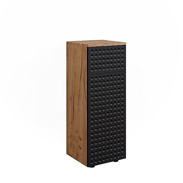 Vicco Midischrank Irma Goldkraft Eiche/Anthrazit 30 x 81 cm mit 1 Schublade günstig online kaufen
