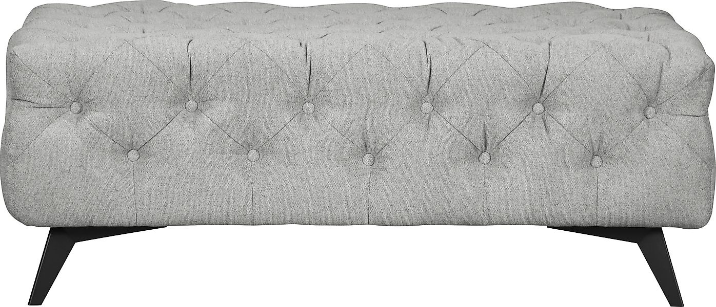 Leonique Polsterhocker "Amaury", Chesterfield-Optik, Breite 120cm, Fußfarbe günstig online kaufen