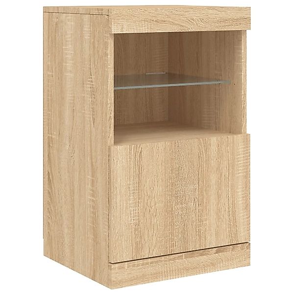vidaXL Sideboard mit LED-Leuchten Sonoma-Eiche 41x37x67 cm 836681 günstig online kaufen