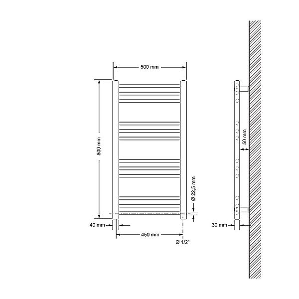 LuxeBath Badheizkörper Design Heizkörper Handtuchtrockner Badezimmer günstig online kaufen