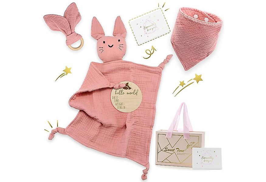 LA CUTE Schnuffeltuch Schmusetuch Baby Geschenkset Geburt Bio Baumwolle & B günstig online kaufen