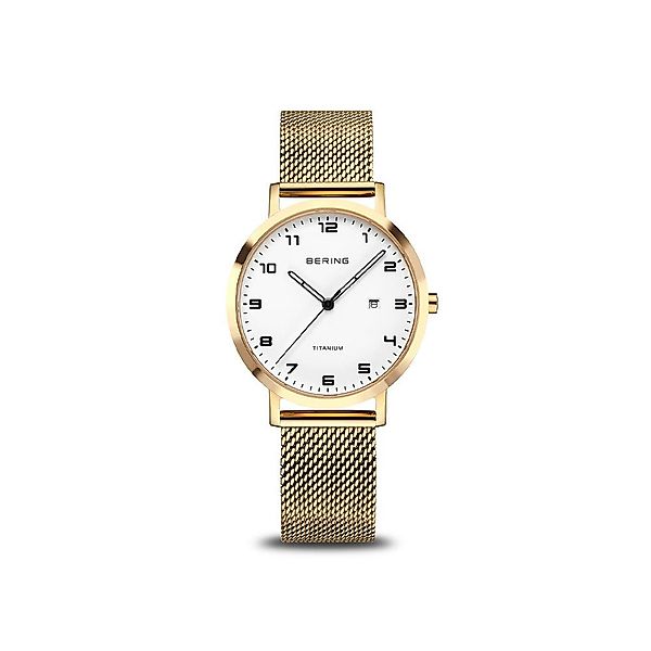 Bering Quarzuhr Bering Titanium gold poliert/gebürstet günstig online kaufen