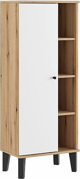 Home affaire Stauraumschrank "Oslo, Badschrank mit Knopfgriff, Hochschrank günstig online kaufen
