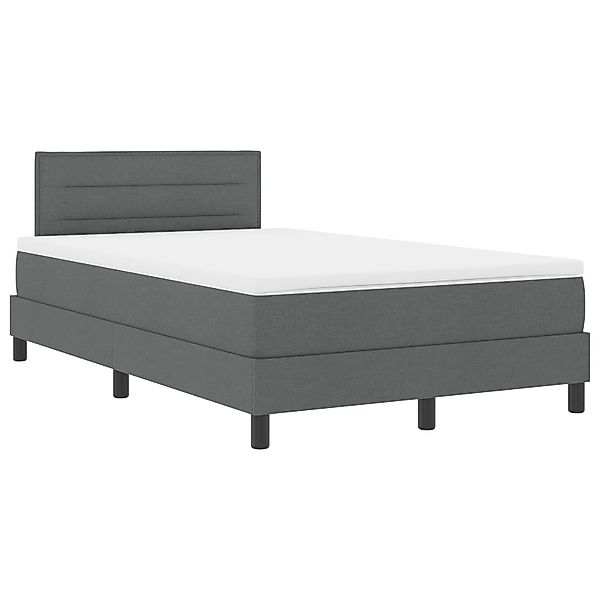 vidaXL Bett Boxspringbett mit Matratze Dunkelgrau günstig online kaufen