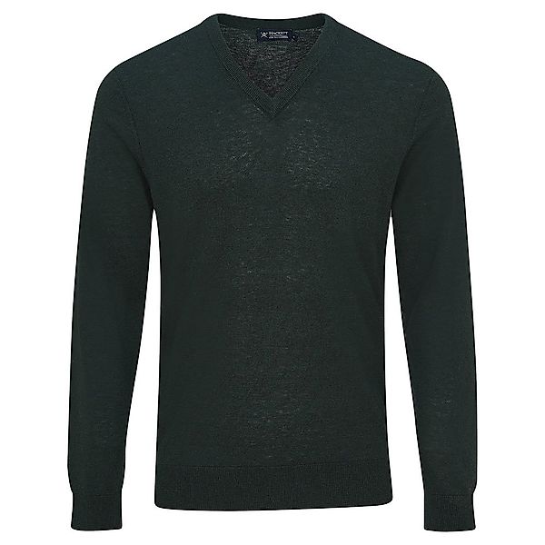 Hackett Wool Silk Cash V-ausschnitt Sweater 2XL Forest Green günstig online kaufen