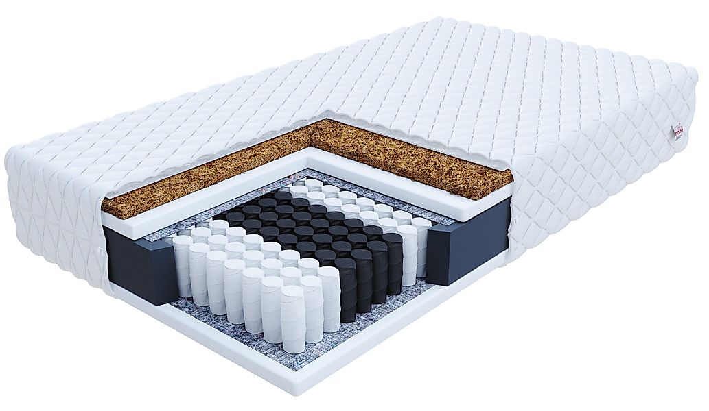 Taschenfederkernmatratze Kokos 80x200, 90x200 100x200 120x200 günstig online kaufen