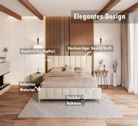 FDM Polsterbett Bettgestell Bettrahmen 120x200, 140x200, günstig online kaufen