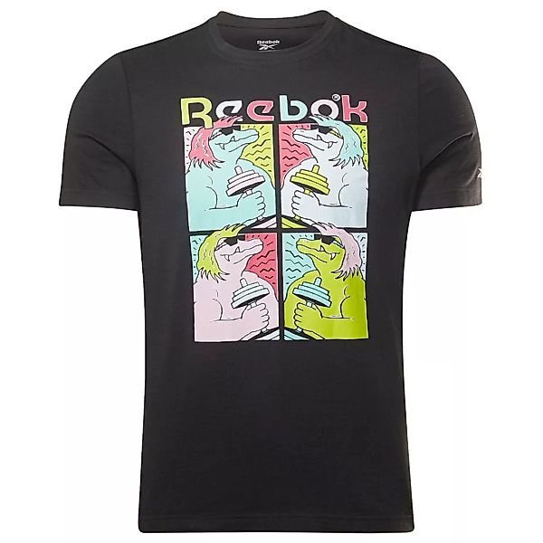 Reebok Animal Novelty Kurzarm T-shirt S Black günstig online kaufen
