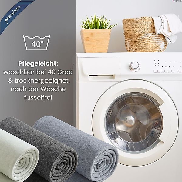 Wohndecke Premium-Fleecedecke, ca. 550g, wometo, OEKO-TEX®, günstig online kaufen