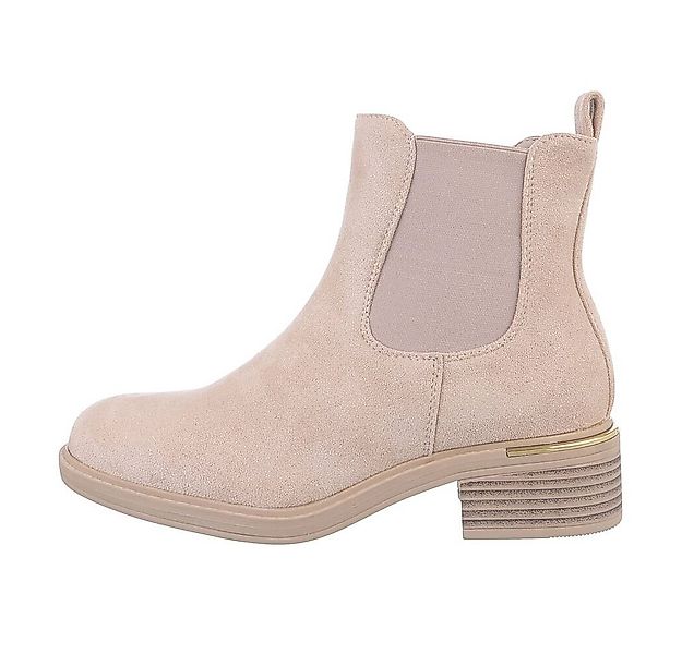 Ital-Design Damen Chelsea Freizeit Chelseaboots Blockabsatz Chelsea Boots i günstig online kaufen