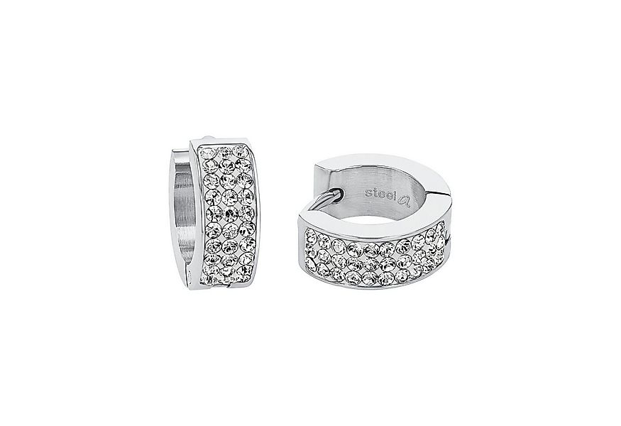 Amor Paar Creolen Amor Creolen für Damen, Edelstahl, Zirkonia synth. (Creol günstig online kaufen