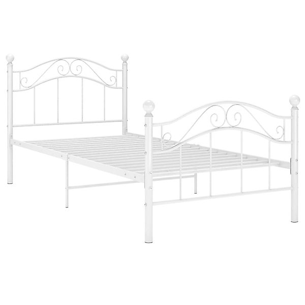 vidaXL Bett Weiß Metall 100x200 cm Modell 1922496 günstig online kaufen