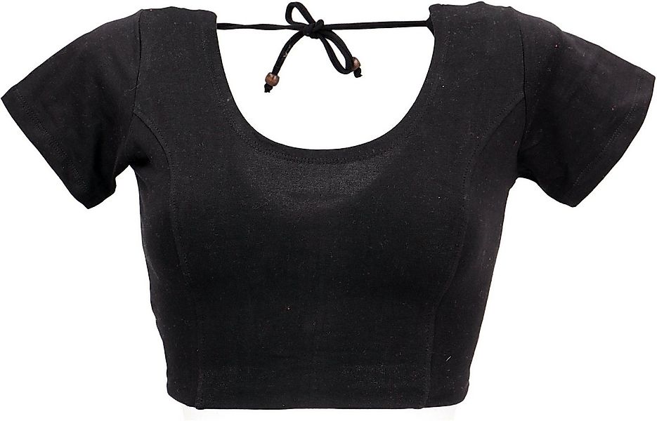 Guru-Shop T-Shirt Choli Top, kurzes Top Goa-chic - schwarz Festival, Ethno günstig online kaufen