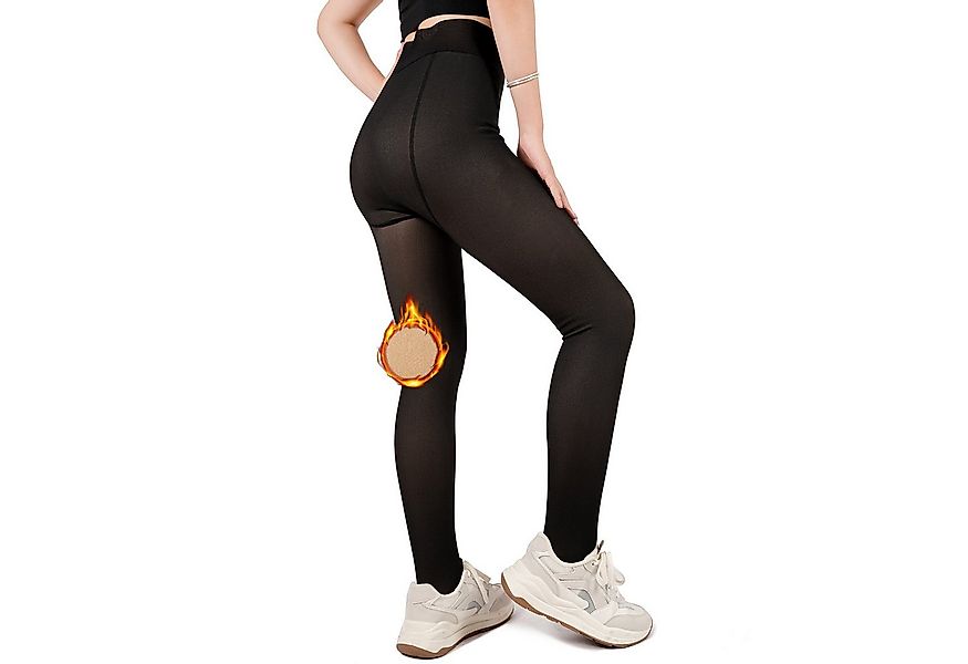 Frentree Thermoleggings Damen mit Fleece gefüttert, Thermostrumpfhose mit t günstig online kaufen