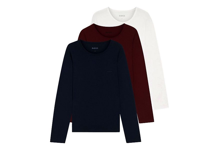 BOSS Unterziehshirt Classic T-Shirt Long Sleeve (3-St., 3 Stück) mit fein g günstig online kaufen