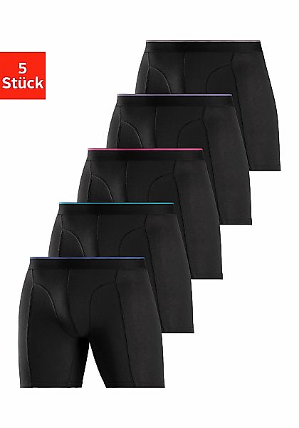 AUTHENTIC LE JOGGER Langer Boxer Packung, 5 Stk. mit zweifarbigem Webbund u günstig online kaufen